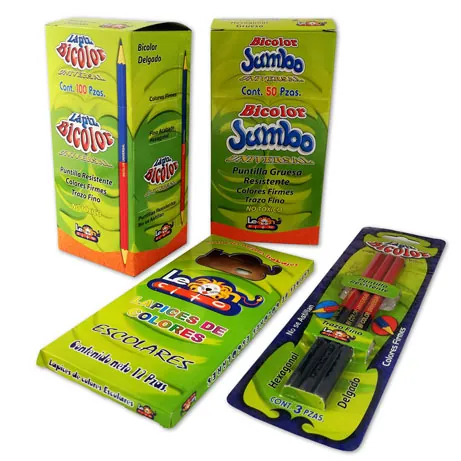 Cajas plegadizas para lápices Leoncito