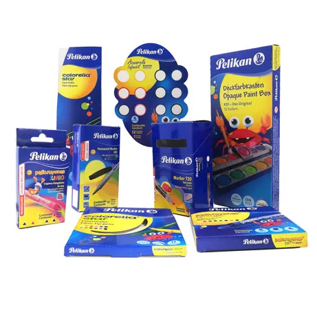 Cajas plegadizas y cartoncillos para acuarelas Pelikan México